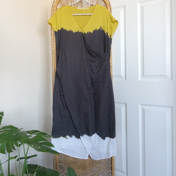 ⚡ Soft Surroundings Dip Dye Linen Maxi Dress - Picture 1 of 5